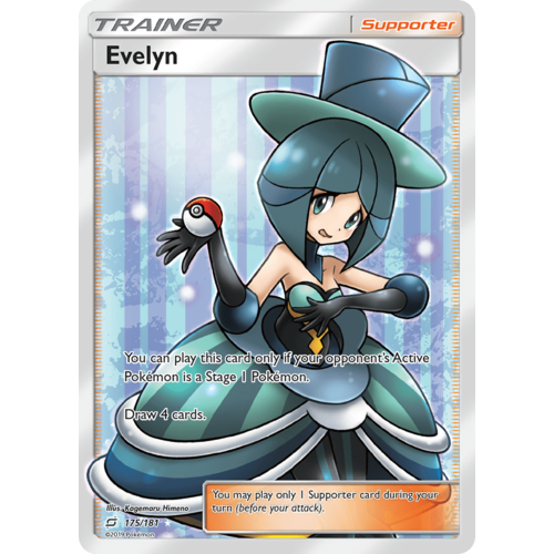 Evelyn 175/181 SM Team Up Holo Ultra Rare Full Art Pokemon Card NEAR MINT TCG