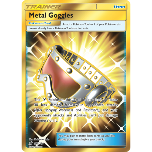 Metal Goggles 195/181 SM Team Up Holo Secret Rare Full Art Pokemon Card NEAR MINT TCG