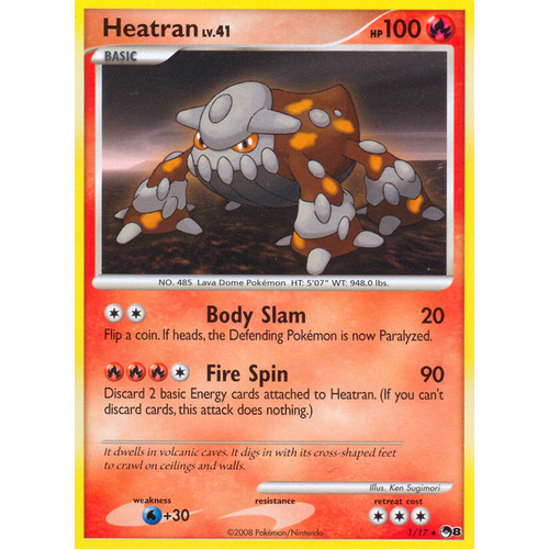 Heatran 1/17 POP Series 8 Holo Rare Pokemon Card NEAR MINT TCG
