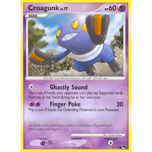 Croagunk 13/17 POP Series 8 Shattered Reverse Holo Common Pokemon Card NEAR MINT TCG