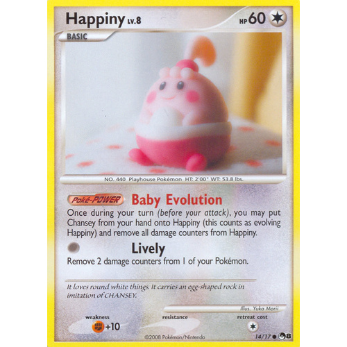 LIGHTLY PLAYED Happiny 14/17 POP Series 8 Holo Pokemon Card NEAR MINT TCG
