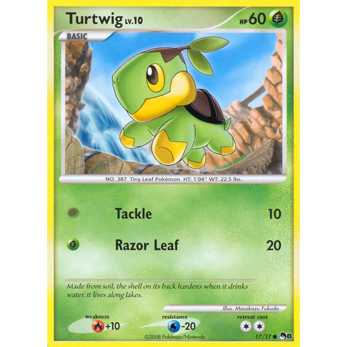 Turtwig 17/17 POP Series 8 Common Pokemon Card NEAR MINT TCG
