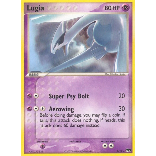 Lugia 2/17 POP Series 5 Rare Pokemon Card NEAR MINT TCG