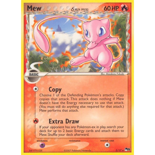 Mew (Delta Species) 3/17 POP Series 5 Holo Rare Pokemon Card NEAR MINT TCG