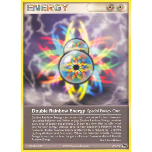 Double Rainbow Energy 4/17 POP Series 5 Holo Rare Pokemon Card NEAR MINT TCG