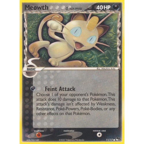 Meowth (Delta Species) 11/17 POP Series 5 Common Pokemon Card NEAR MINT TCG