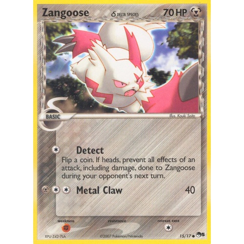 Zangoose (Delta Species) 15/17 POP Series 5 Common Pokemon Card NEAR MINT TCG