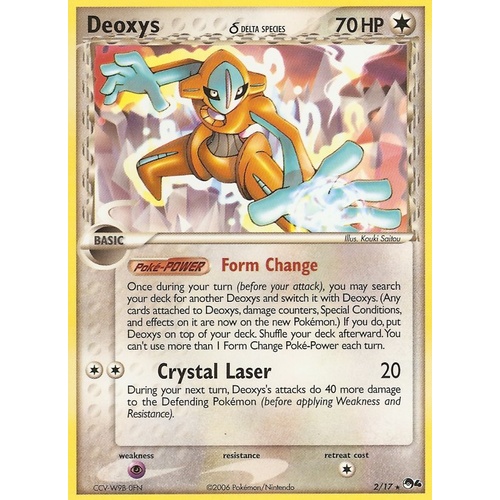 LIGHTLY PLAYED Deoxys (Delta Species) 2/17 POP Series 4 Holo Rare Pokemon Card TCG