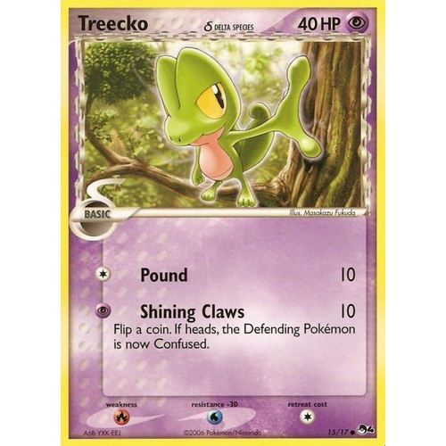 Treecko (Delta Species) 15/17 POP Series 4 Common Pokemon Card NEAR MINT TCG