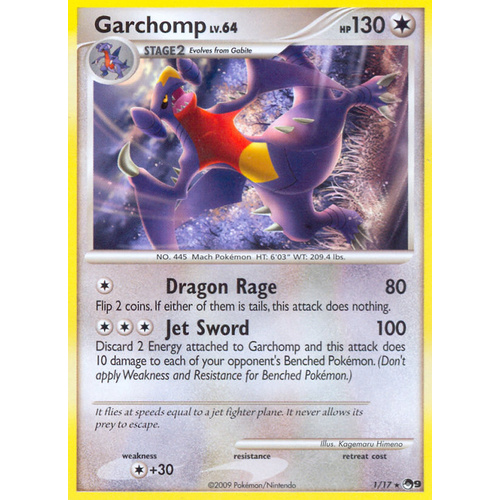 Garchomp 1/17 POP Series 9 Rare Pokemon Card NEAR MINT TCG