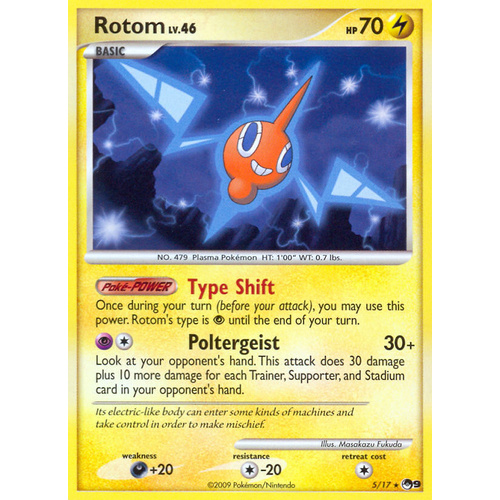 Rotom 5/17 POP Series 9 Shattered Holo Rare Pokemon Card NEAR MINT TCG