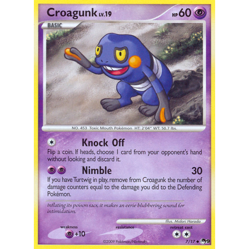 Croagunk 7/17 POP Series 9 Uncommon Pokemon Card NEAR MINT TCG