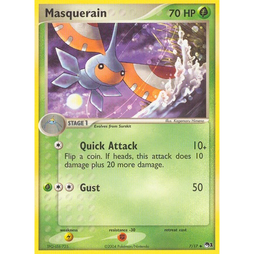 Masquerain 7/17 POP Series 1 Uncommon Pokemon Card NEAR MINT TCG