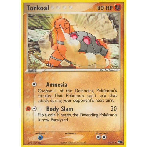 Torkoal 10/17 POP Series 1 Uncommon Pokemon Card NEAR MINT TCG