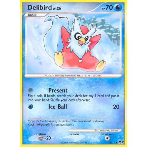 Delibird 6/17 POP Series 7 Uncommon Pokemon Card NEAR MINT TCG