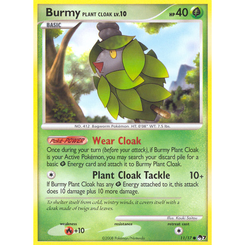 Burmy 11/17 POP Series 7 Common Pokemon Card NEAR MINT TCG