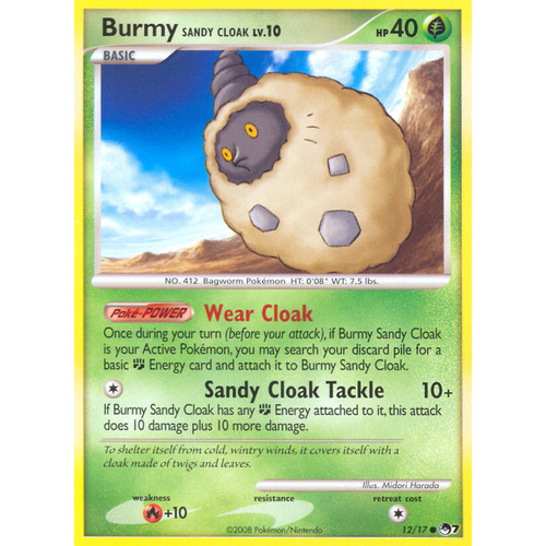 Burmy 12/17 POP Series 7 Common Pokemon Card NEAR MINT TCG