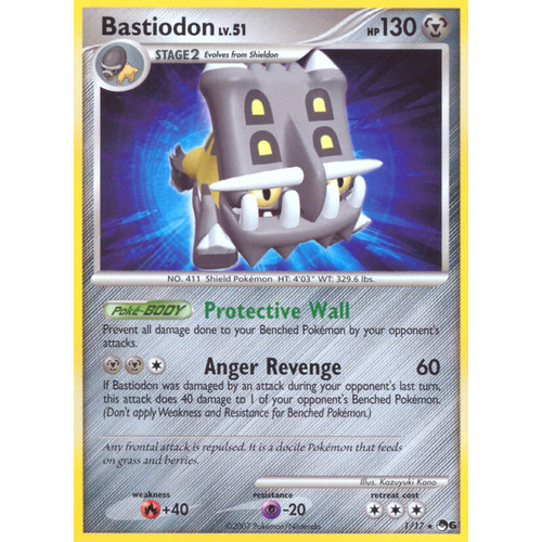 Bastiodon 1/17 POP Series 6 Holo Rare Pokemon Card NEAR MINT TCG