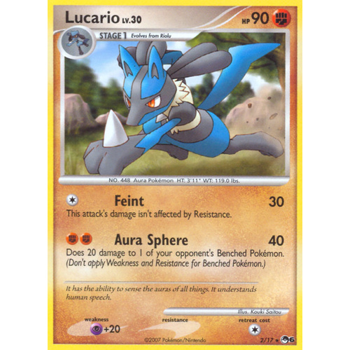 Lucario 2/17 POP Series 6 Holo Rare Pokemon Card NEAR MINT TCG