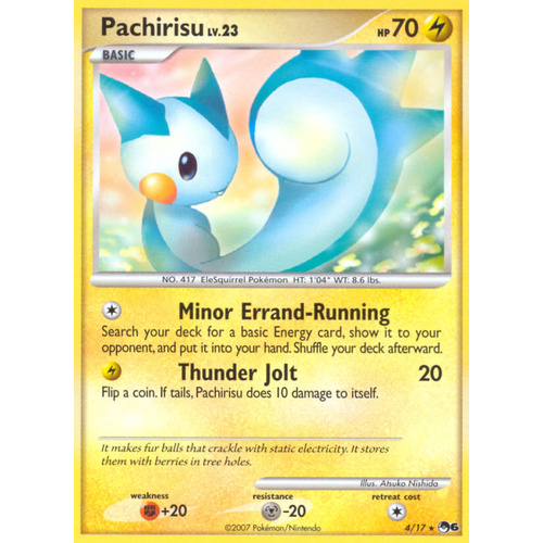 Pachirisu 4/17 POP Series 6 Holo Rare Pokemon Card NEAR MINT TCG