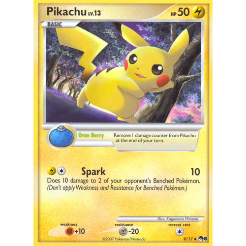 Pikachu 9/17 POP Series 6 Uncommon Pokemon Card NEAR MINT TCG