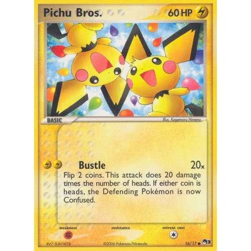Pichu Bros. 16/17 POP Series 3 Common Pokemon Card NEAR MINT TCG