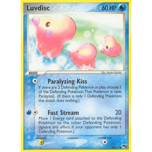 Luvdisc 14/17 POP Series 2 Common Pokemon Card NEAR MINT TCG