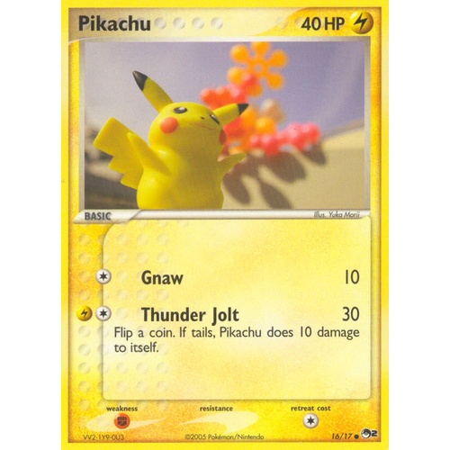 Pikachu 16/17 POP Series 2 Common Pokemon Card NEAR MINT TCG