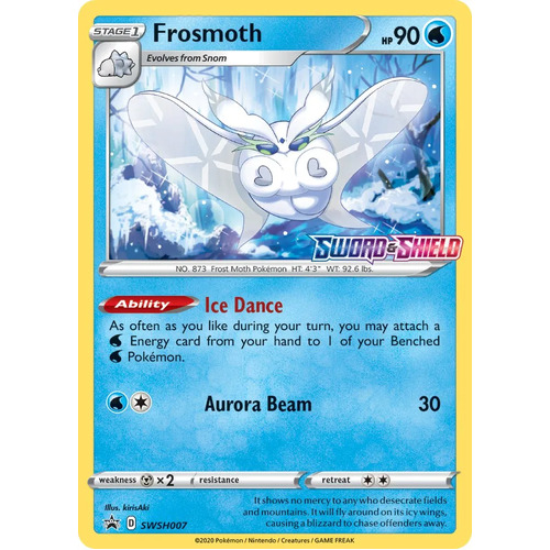 Frosmoth SWSH007 Black Star Promo Pokemon Card NEAR MINT TCG