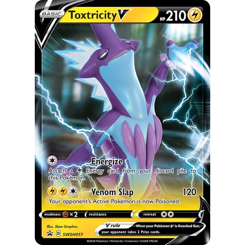 Toxtricity V SWSH017 Black Star Promo Pokemon Card NEAR MINT TCG
