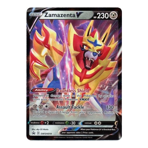 Zamazenta V SWSH019 Black Star Promo Pokemon Card NEAR MINT TCG