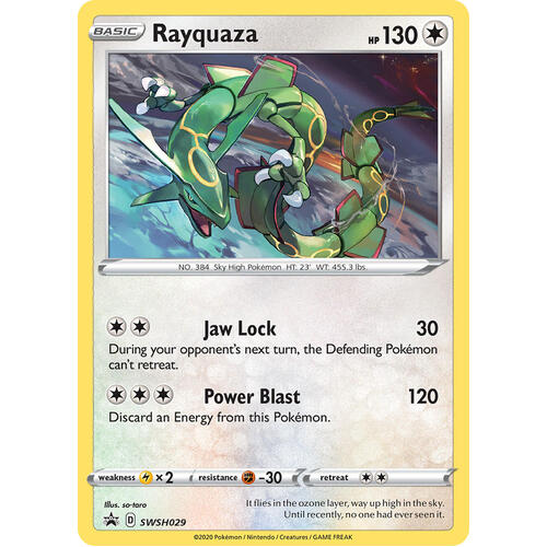Rayquaza SWSH029 Black Star Promo Pokemon Card NEAR MINT TCG