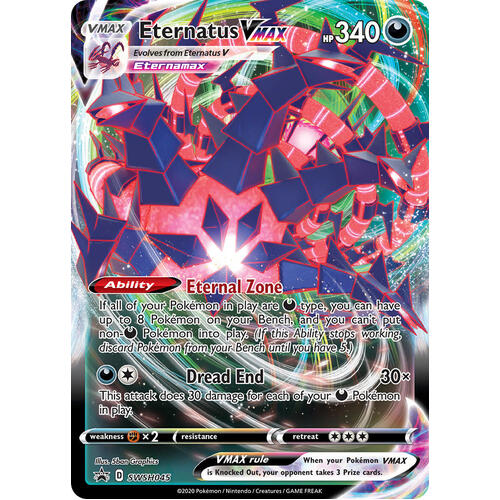 Eternatus VMAX SWSH045 Black Star Promo Pokemon Card NEAR MINT TCG
