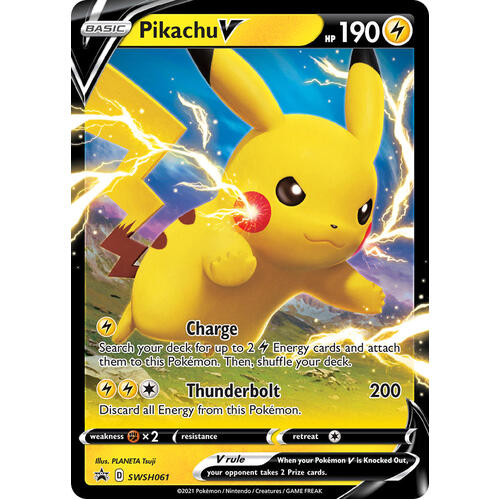 Pikachu V SWSH061 Black Star Promo Pokemon Card NEAR MINT TCG