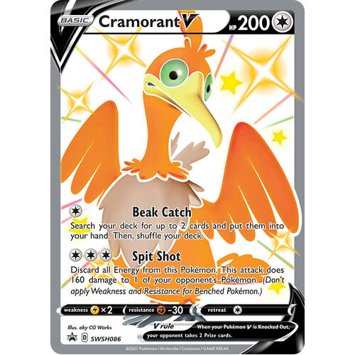 Cramorant V SWSH086 Black Star Promo Pokemon Card NEAR MINT TCG