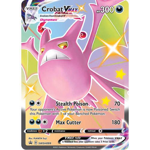 Crobat Vmax SWSH099 Black Star Promo Pokemon Card NEAR MINT TCG