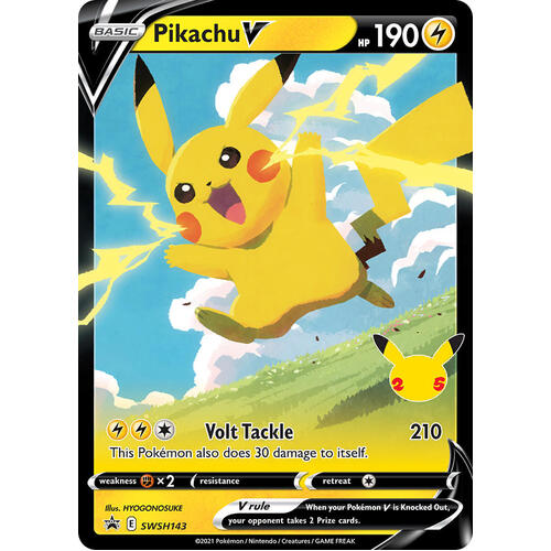Pikachu V SWSH143 Black Star Promo Pokemon Card NEAR MINT TCG