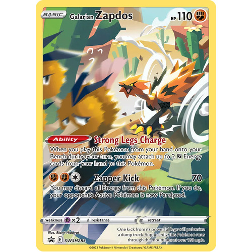 Galarian Zapdos SWSH283 Black Star Promo Pokemon Card NEAR MINT TCG