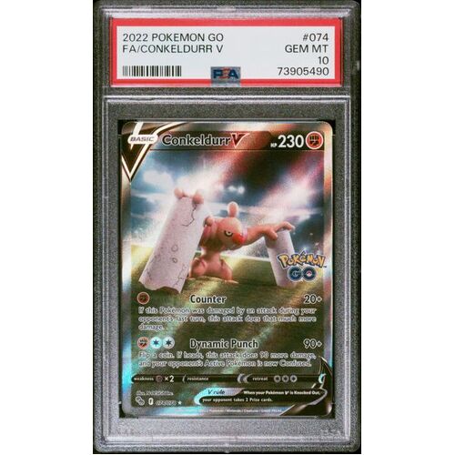 PSA 10 GEM MINT CONKELDURR V POKEMON GO 74