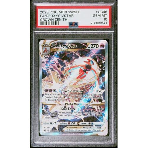 PSA GEM MINT 10 DEOXYS VSTAR CROWN ZENITH GG46