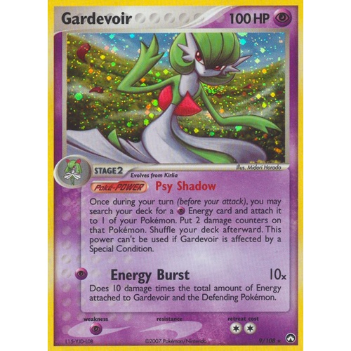 Gardevoir 9/108 EX Power Keepers Holo Rare Pokemon Card NEAR MINT TCG