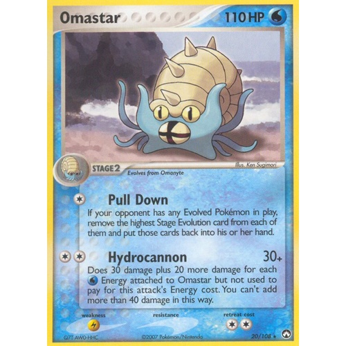 Omastar 20/108 EX Power Keepers Rare Pokemon Card NEAR MINT TCG
