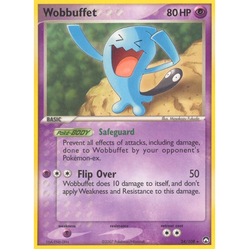 Wobbuffet 24/108 EX Power Keepers Rare Pokemon Card NEAR MINT TCG