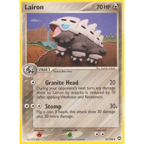 Lairon 32/108 EX Power Keepers Uncommon Pokemon Card NEAR MINT TCG