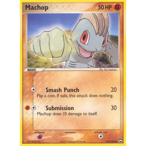 Machop 53/108 EX Power Keepers Common Pokemon Card NEAR MINT TCG