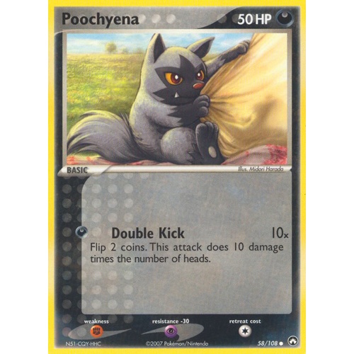 Poochyena 58/108 EX Power Keepers Common Pokemon Card NEAR MINT TCG