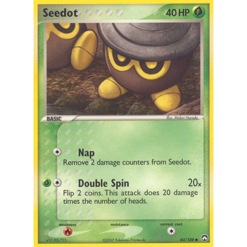 Seedot 60/108 EX Power Keepers Common Pokemon Card NEAR MINT TCG