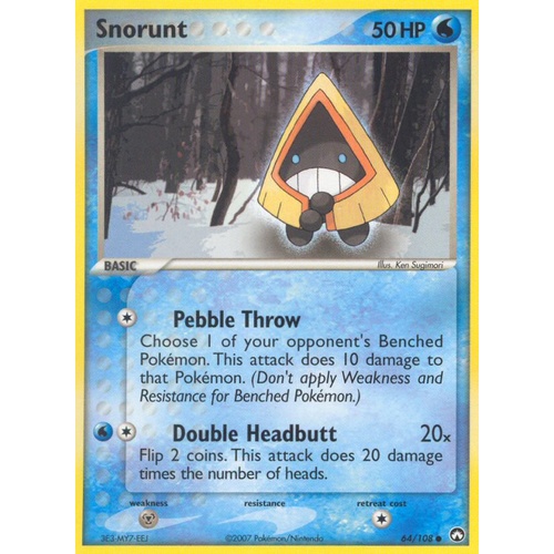Snorunt 64/108 EX Power Keepers Common Pokemon Card NEAR MINT TCG