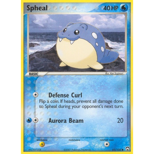 Spheal 65/108 EX Power Keepers Common Pokemon Card NEAR MINT TCG