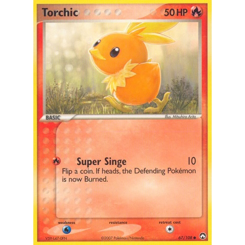 Torchic 67/108 EX Power Keepers Common Pokemon Card NEAR MINT TCG